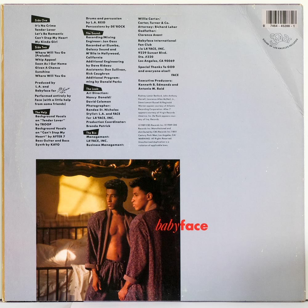 Babyface Tender Lover Raw Music Store