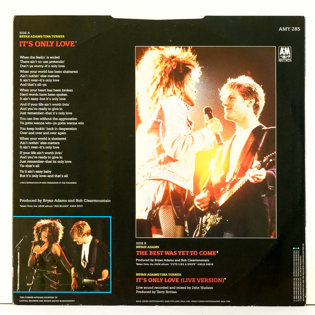 It's Only Love Bryan Adams & Tina Turner