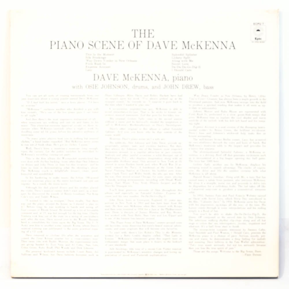 Dave McKenna With Osie Johnson And John Drew - The Piano Scene Of Dave ...