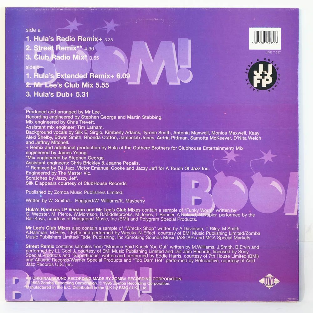 DJ Jazzy Jeff & The Fresh Prince Boom! Shake The Room Raw Music Store