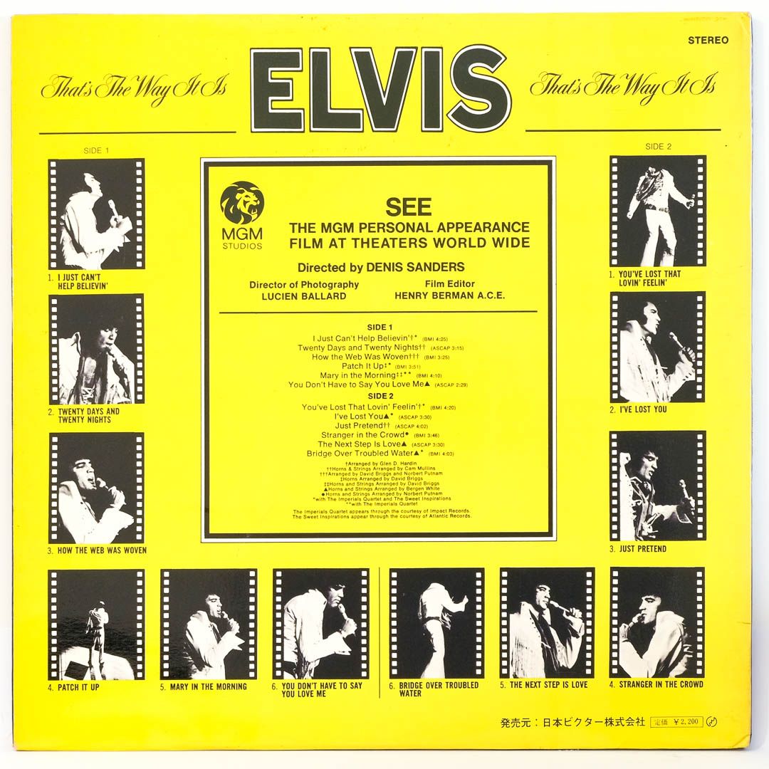 Elvis Presley Thats The Way It Is Raw Music Store 2279