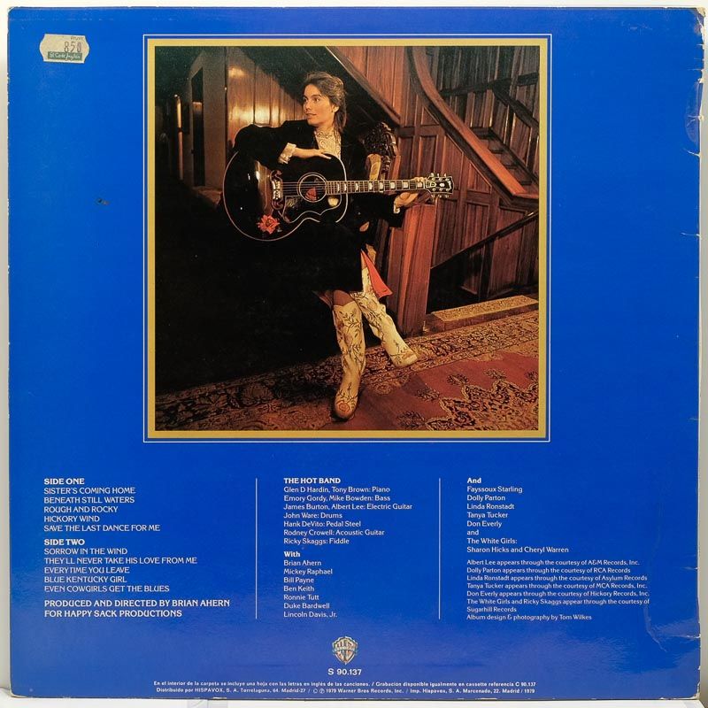 Emmylou Harris Blue Kentucky Girl Raw Music Store 