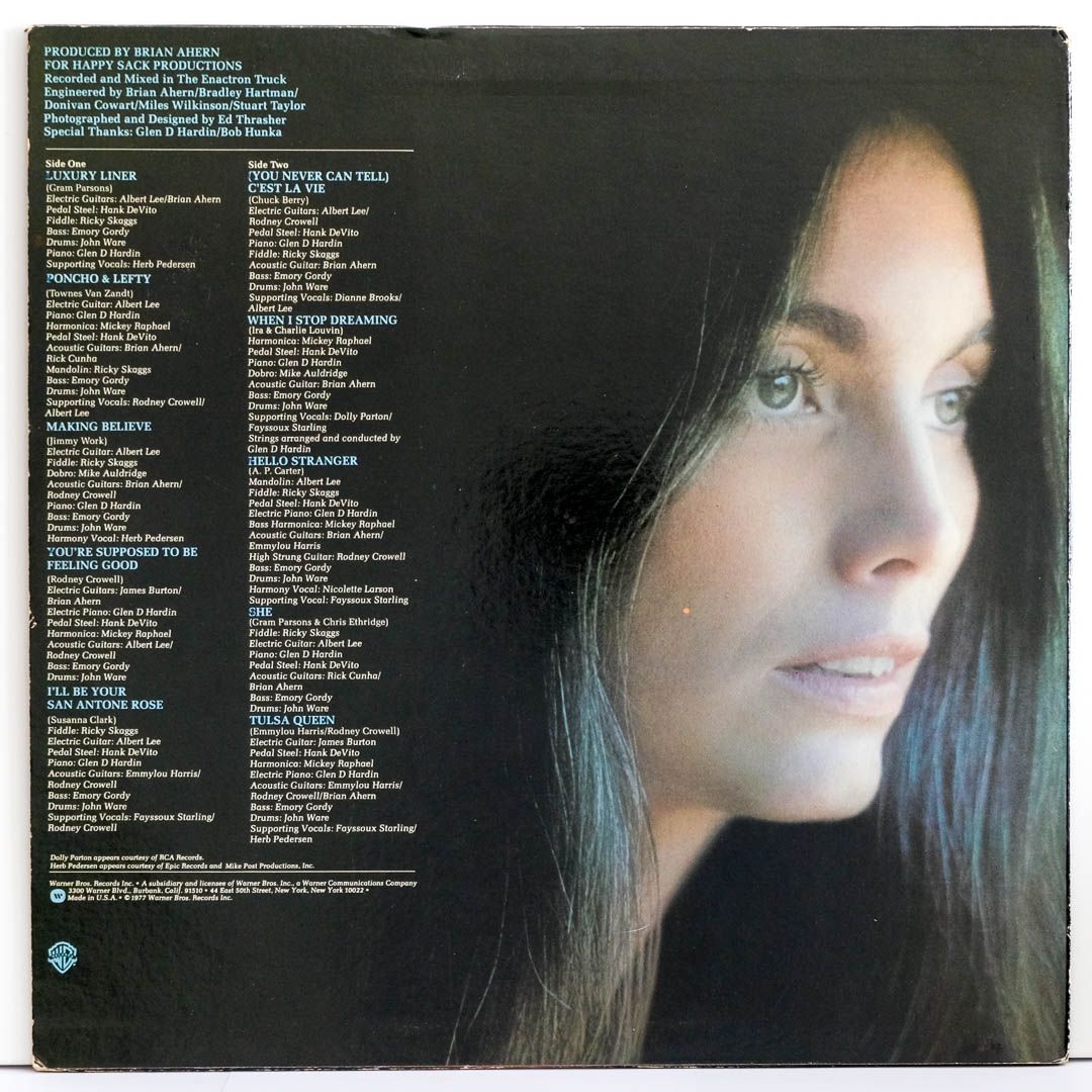 Emmylou Harris - Luxury Liner - Raw Music Store