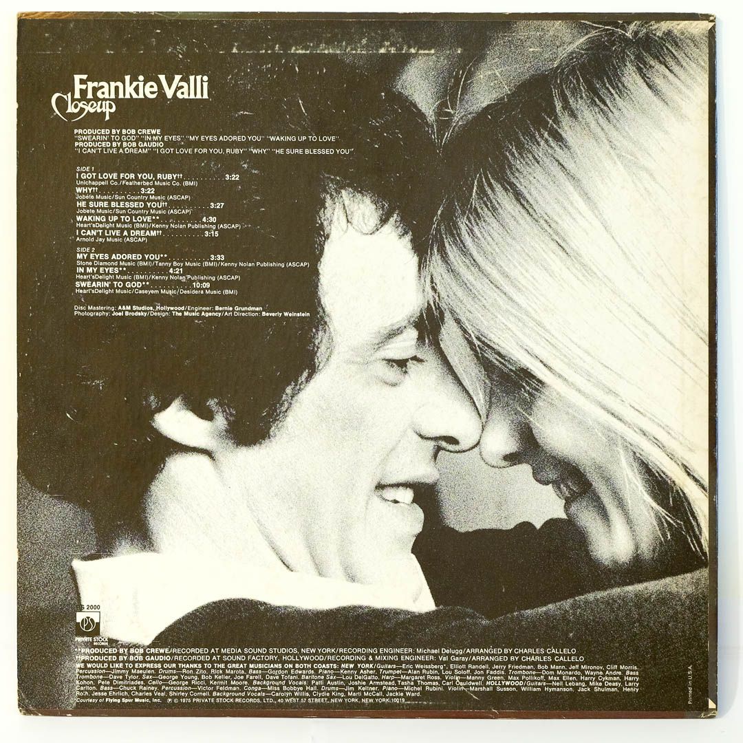 Frankie Valli - Closeup - Raw Music Store