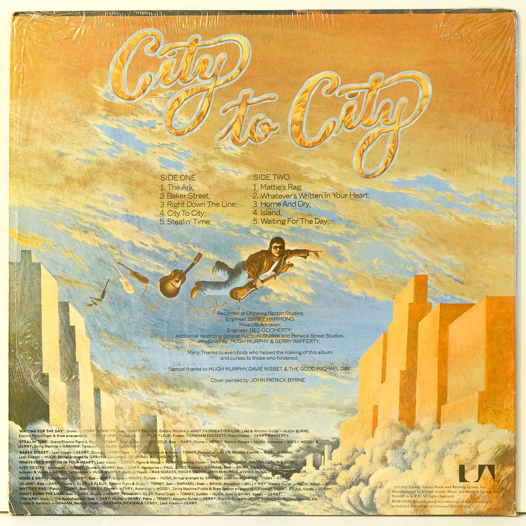 Gerry Rafferty City To City Raw Music Store