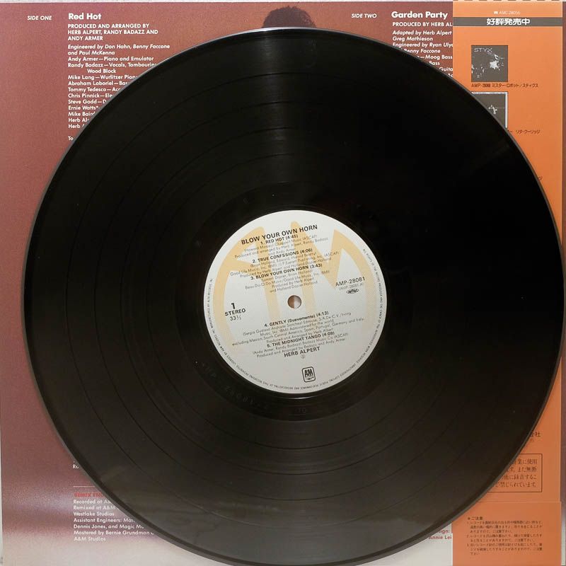 Herb Alpert Blow Your Own Horn Raw Music Store