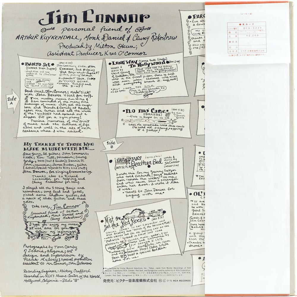 Jim Connor Personal Friend Of Arthur Kuykendall, Monk Daniel And