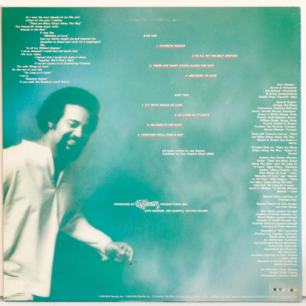 Joe Sample Rainbow Seeker Raw Music Store