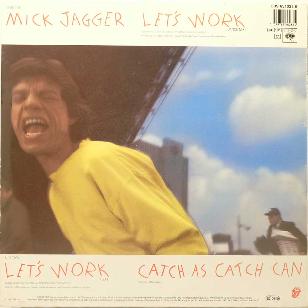 Mick Jagger Let's Work Raw Music Store