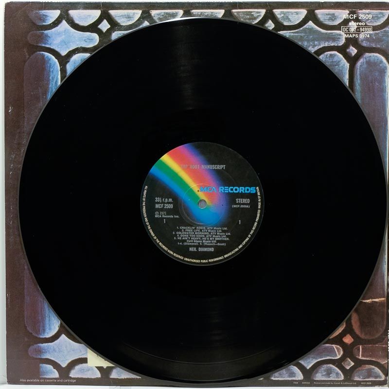 Neil Diamond Tap Root Manuscript Raw Music Store