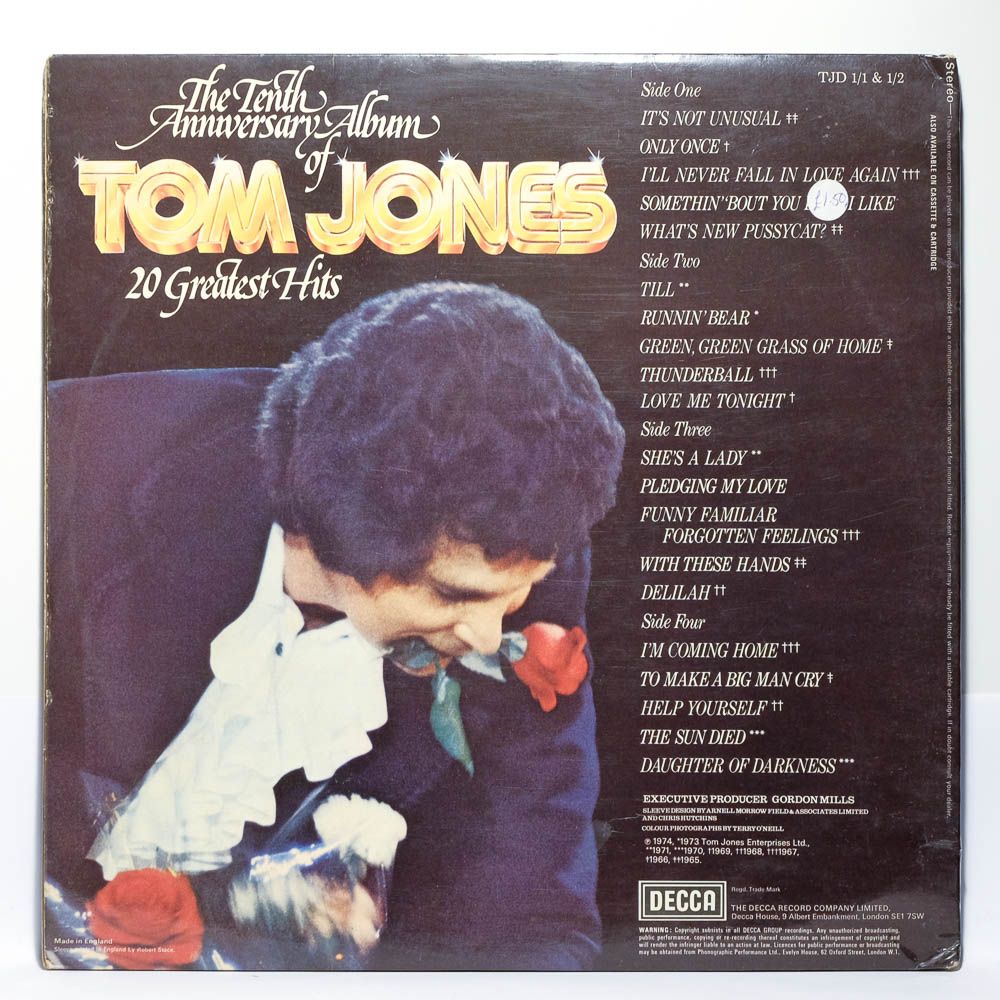 Tom Jones 20 Greatest Hits Raw Music Store