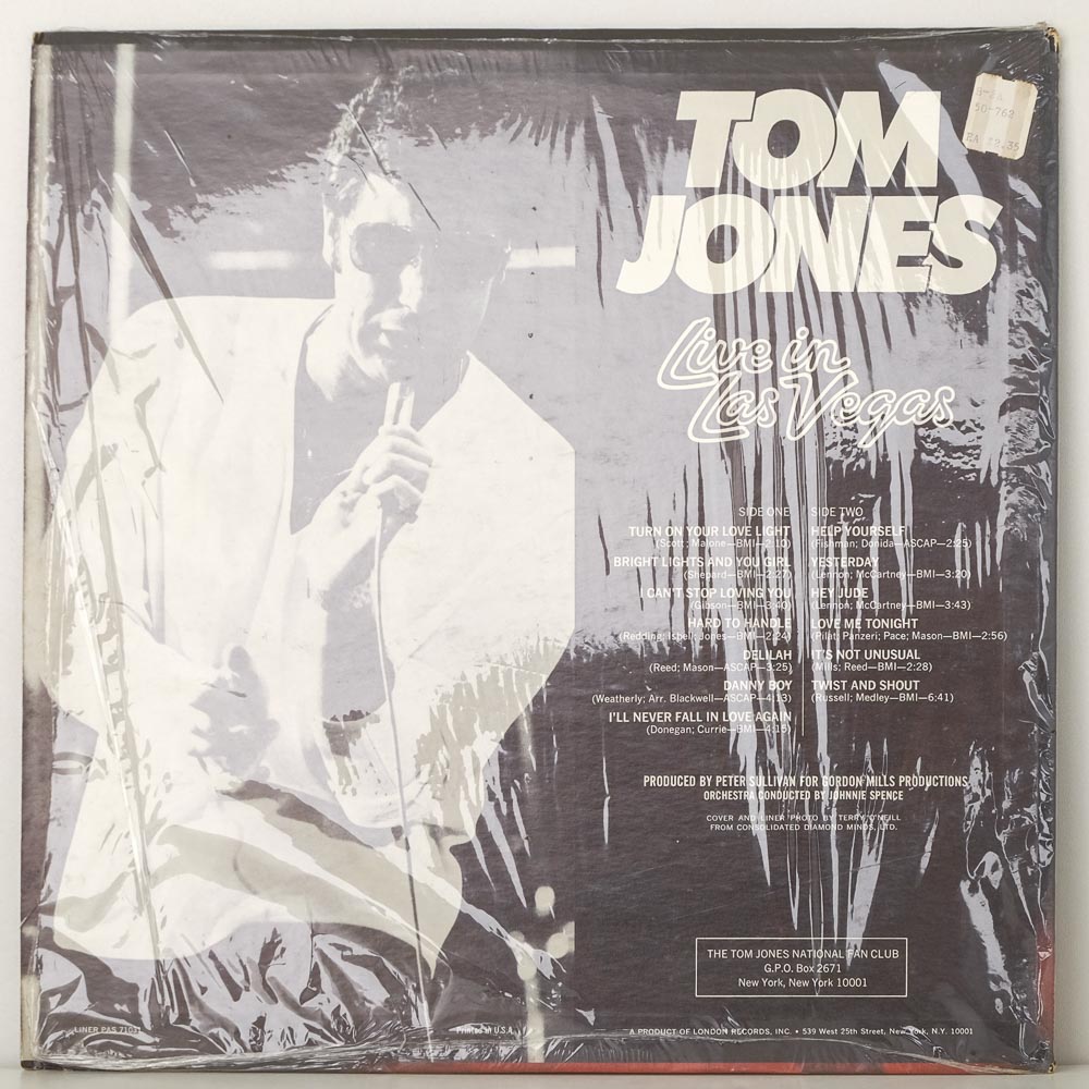 Tom Jones Live In Las Vegas Raw Music Store
