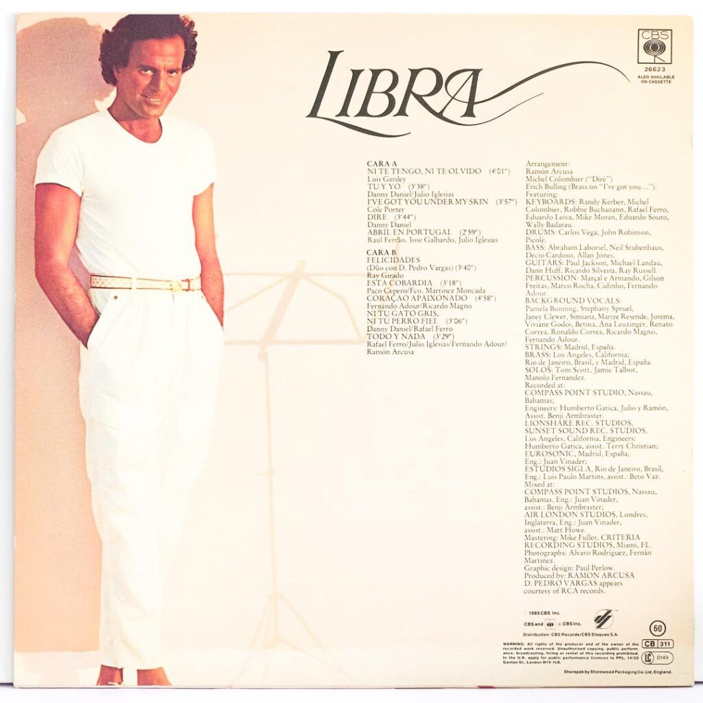 Julio Iglesias Libra Raw Music Store