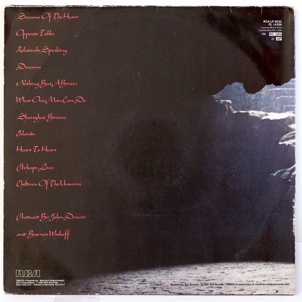 John Denver Seasons Of The Heart Raw Music Store John denver seasons of the heart raw music store