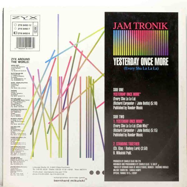 Jam Tronik - Yesterday Once More (Every Sha La La La) - Raw Jam Tronik - Yesterday Once More (Every Sha La La La) - Raw