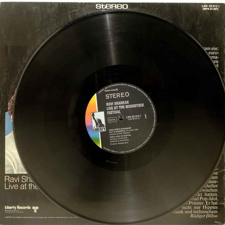 Ravi Shankar Live At The Woodstock Festival Raw Music Store