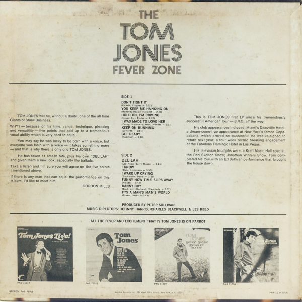 Tom Jones - The Tom Jones Fever Zone - Raw Music Store