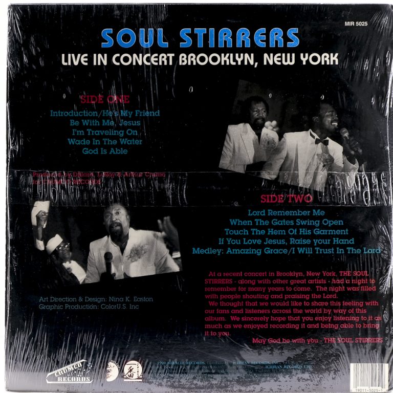 The Soul Stirrers - Live In Concert - Raw Music Store