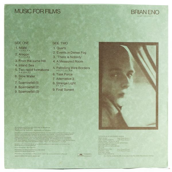 Brian Eno - Music For Films - Raw Music Store
